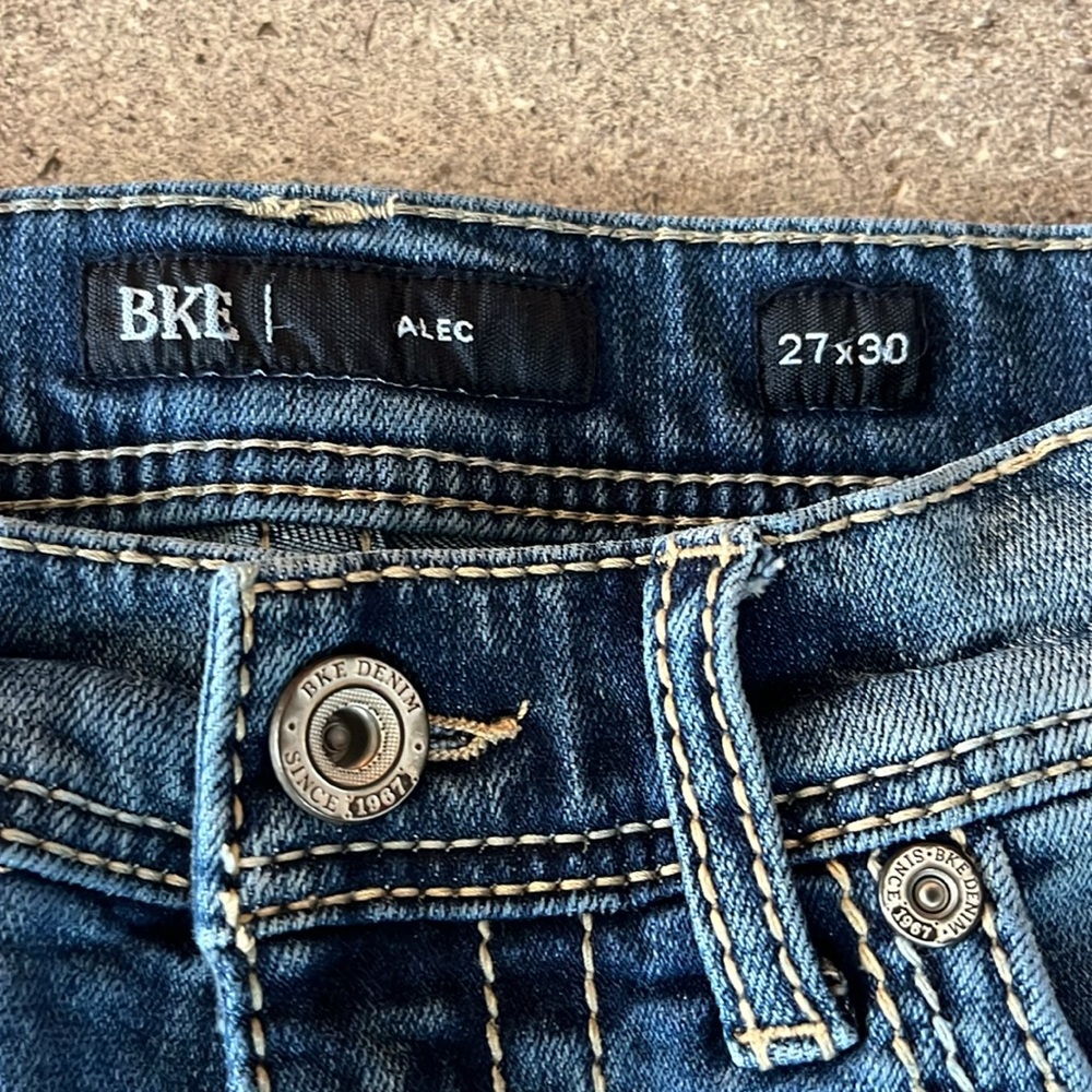 BKE Men's Blue Alec Stretch Jeans Sz 27 x 30 - Picture 5 of 9